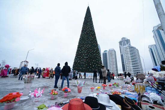 New Year celebrations in Russian cities