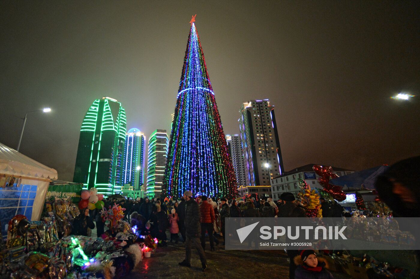 New Year celebrations in Russian cities
