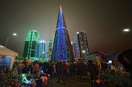 New Year celebrations in Russian cities