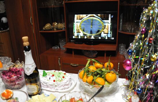 New Year celebrations in Russian cities