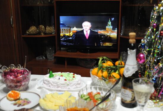 New Year celebrations in Russian cities