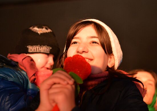 New Year celebrations in Russian cities