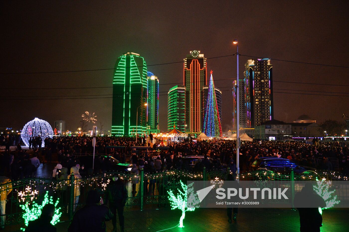 New Year celebrations in Russian cities