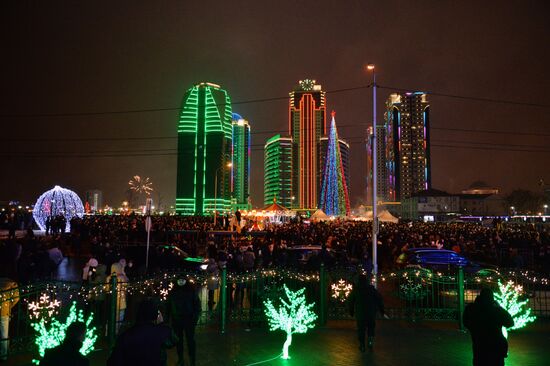 New Year celebrations in Russian cities