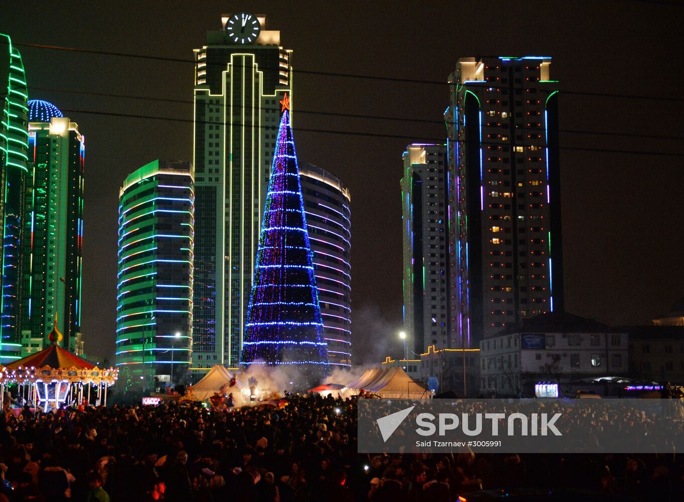 New Year celebrations in Russian cities