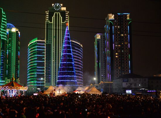 New Year celebrations in Russian cities