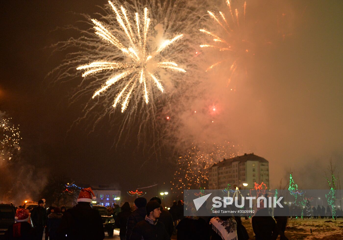 New Year celebrations in Russian cities