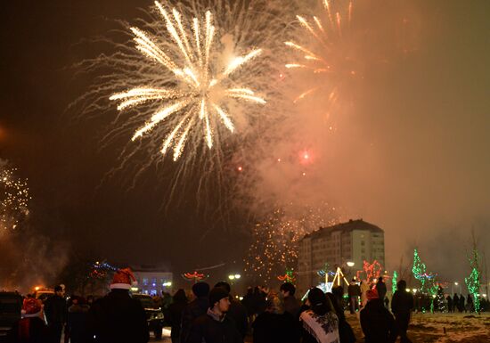 New Year celebrations in Russian cities