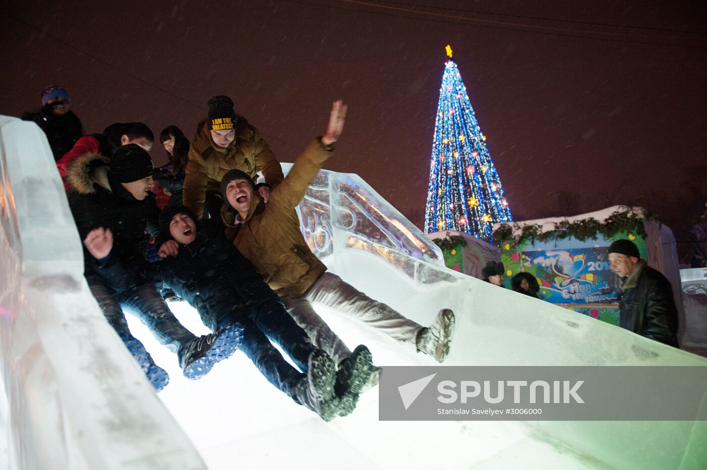 New Year celebrations in Russian cities