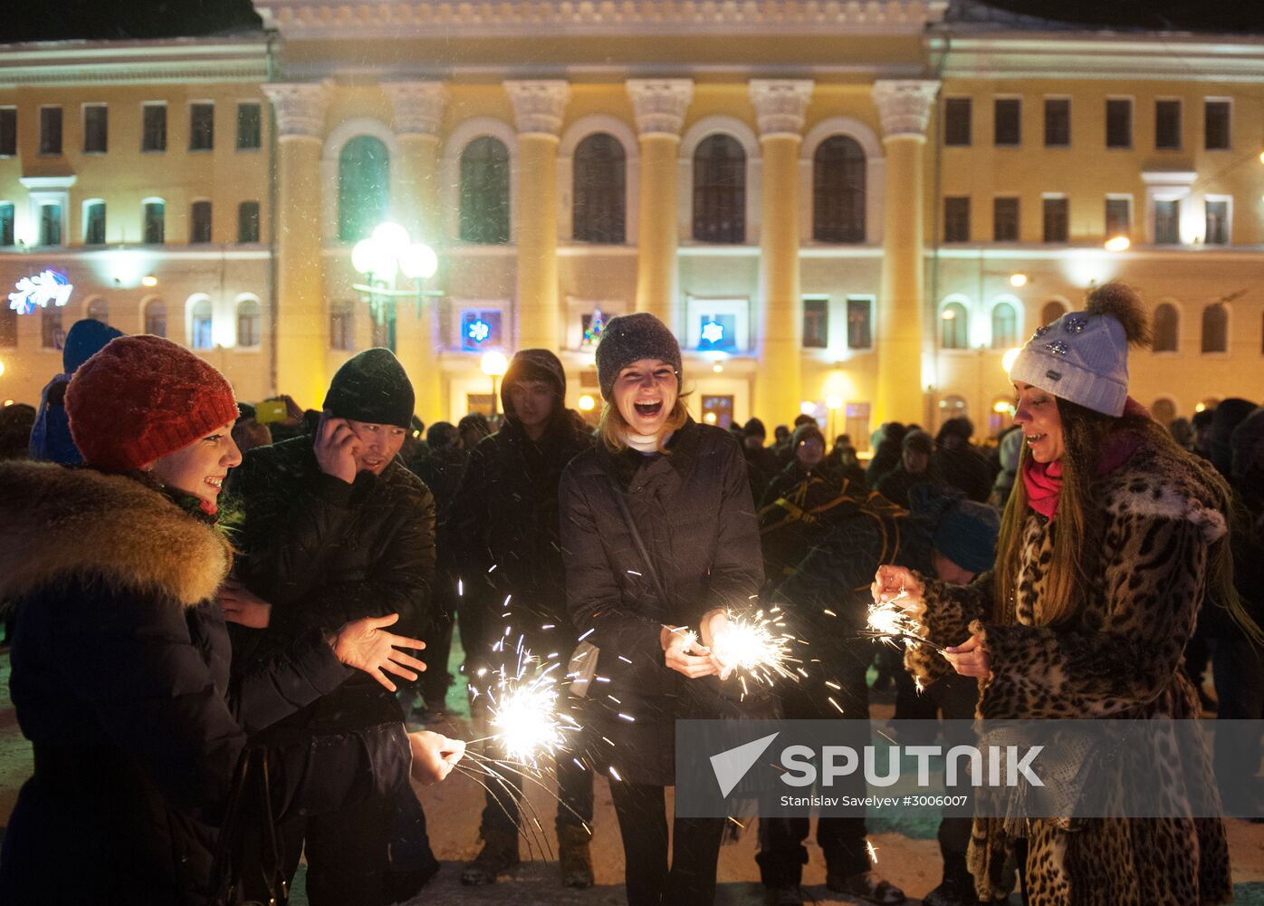 New Year celebrations in Russian cities