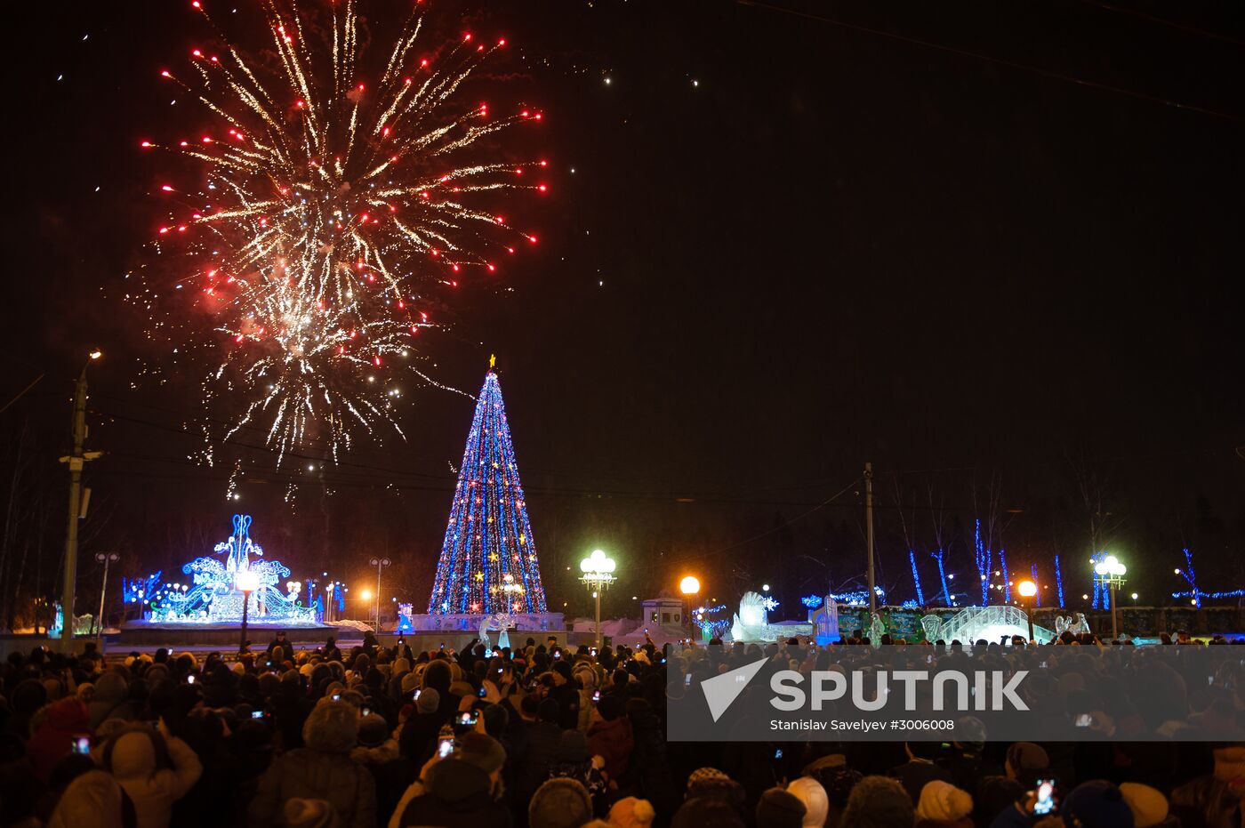 New Year celebrations in Russian cities