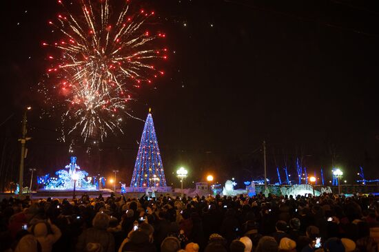 New Year celebrations in Russian cities