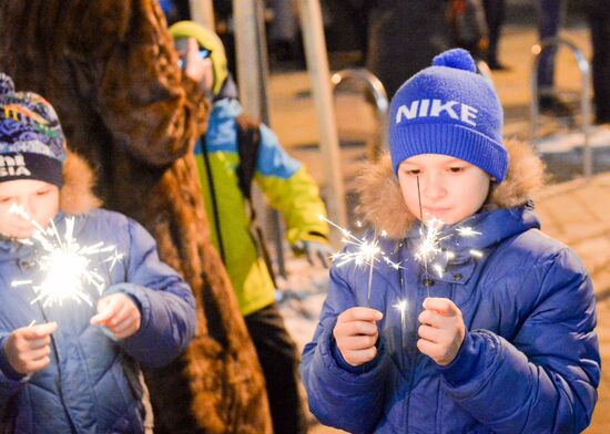 New Year celebrations in Russian cities