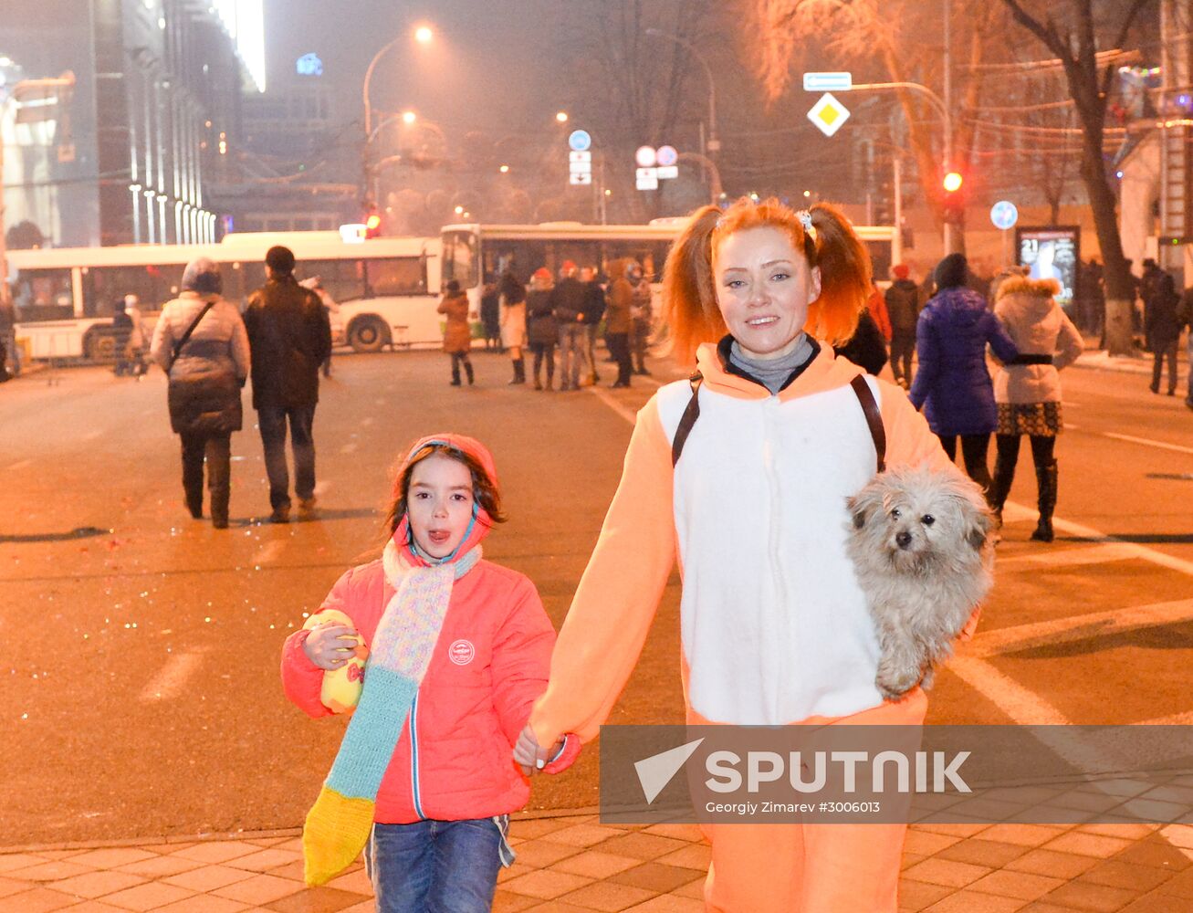New Year celebrations in Russian cities