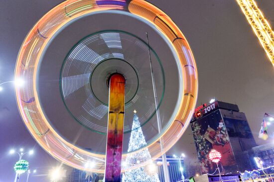 New Year celebrations in Russian cities