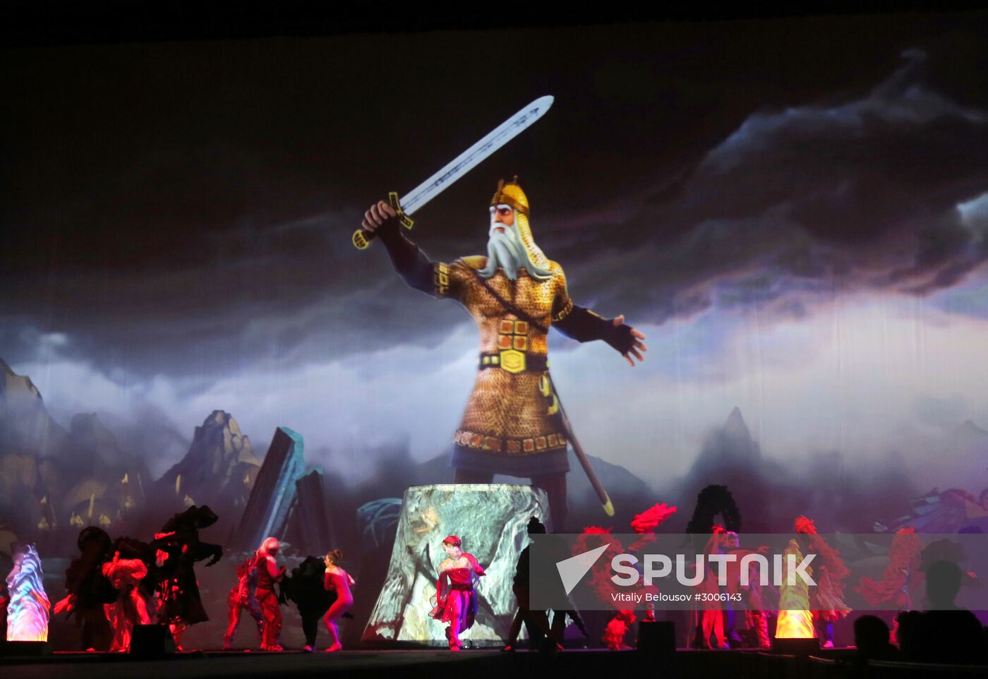 Chernomor 3D mapping musical premier