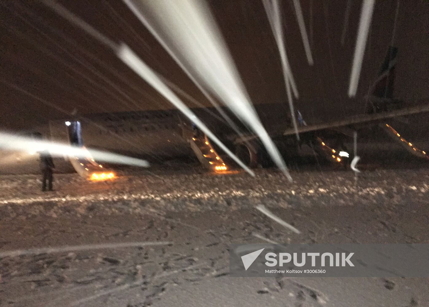 Emergency landing at Khrabrovo Airport