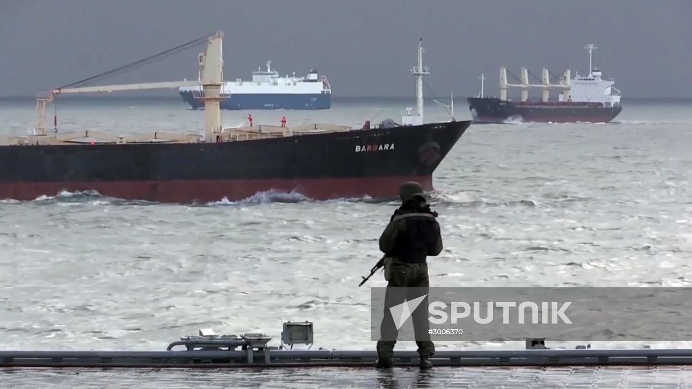 Russian aircraft carrier Admiral Kuznetsov in Mediterranean Sea near Syria