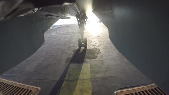Russian aircraft carrier Admiral Kuznetsov in Mediterranean Sea near Syria