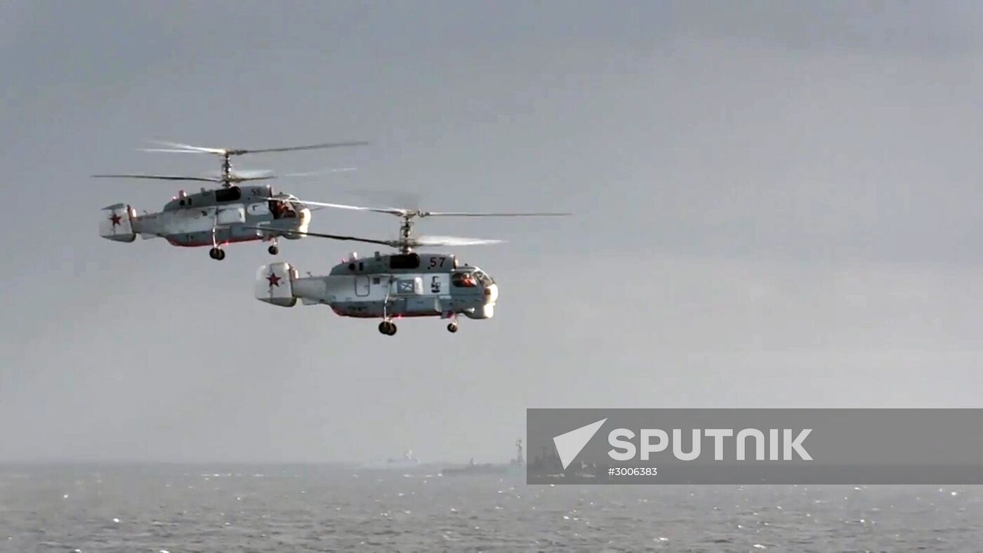 Russian aircraft carrier Admiral Kuznetsov in Mediterranean Sea near Syria