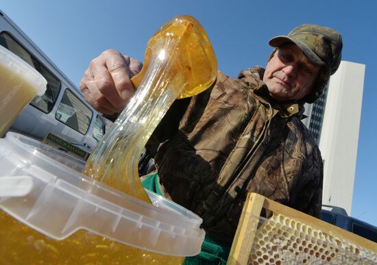 Christmas food fair in Vladivostok