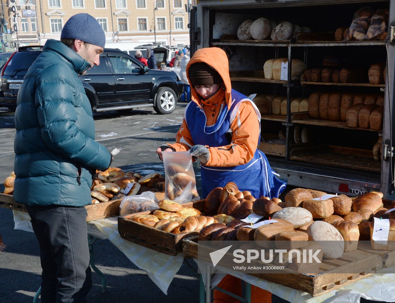 Christmas food fair in Vladivostok