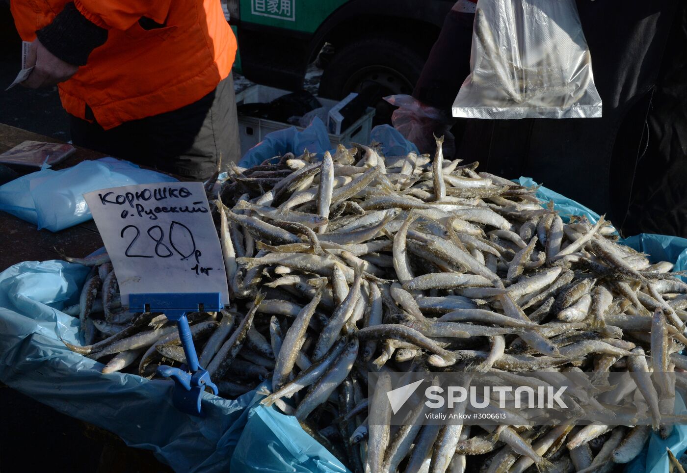 Christmas food fair in Vladivostok