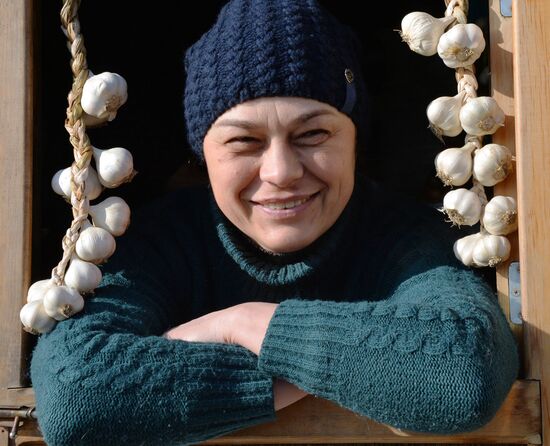 Christmas food fair in Vladivostok