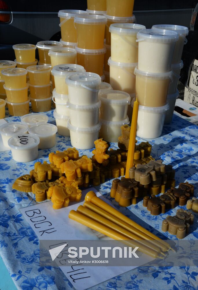 Christmas food fair in Vladivostok