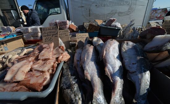 Christmas food fair in Vladivostok