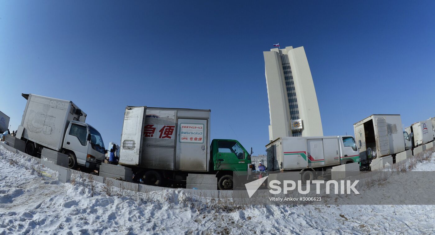 Christmas food fair in Vladivostok