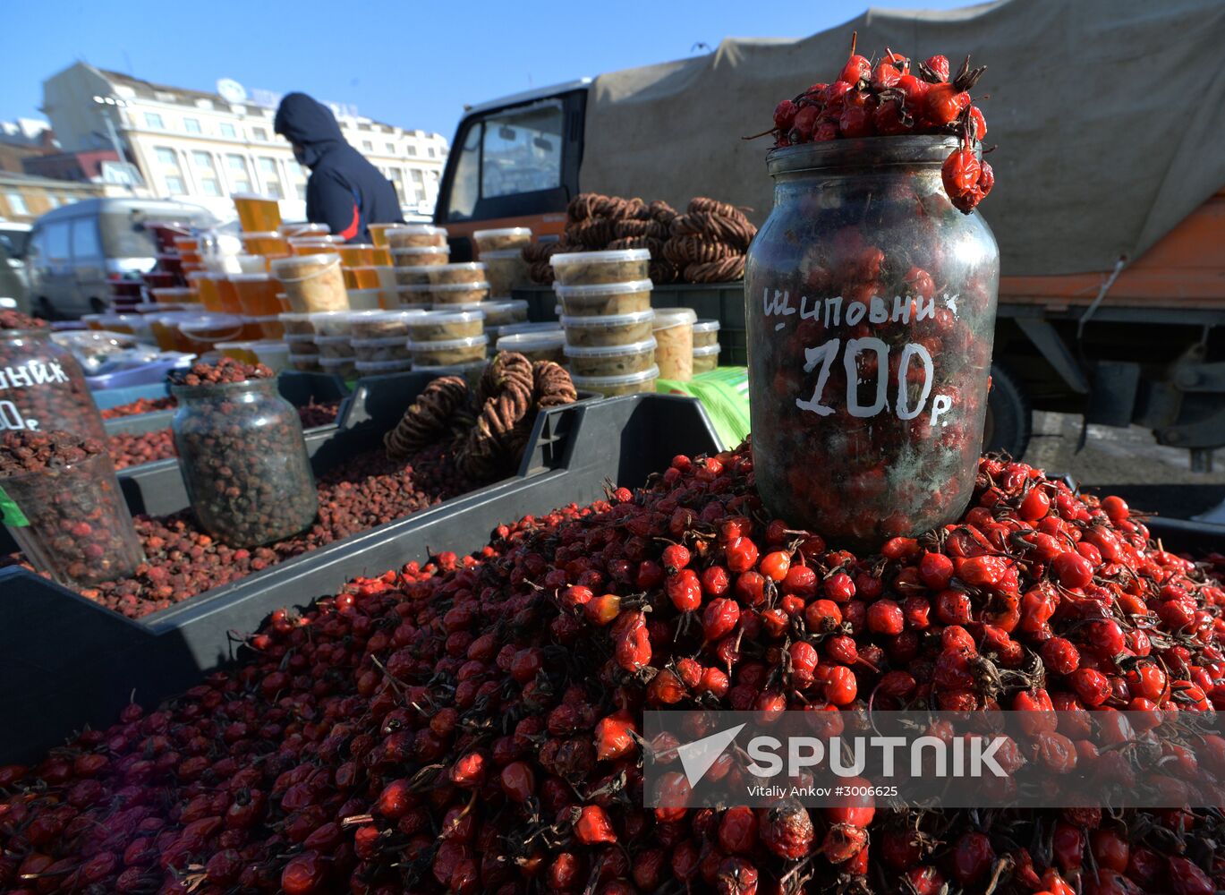 Christmas food fair in Vladivostok