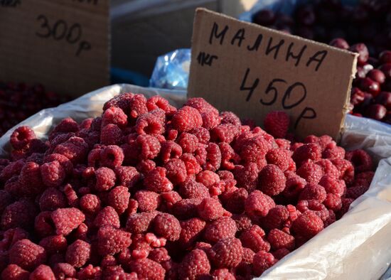 Christmas food fair in Vladivostok