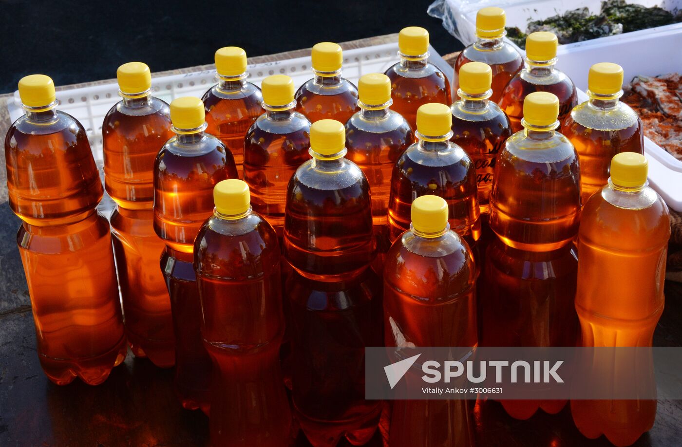 Christmas food fair in Vladivostok