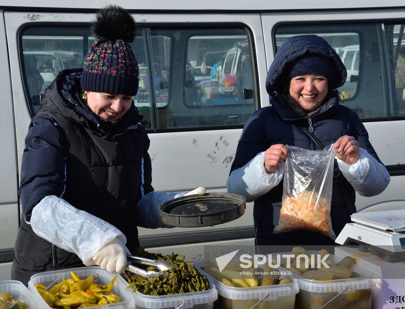 Christmas food fair in Vladivostok