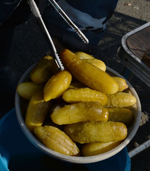 Christmas food fair in Vladivostok
