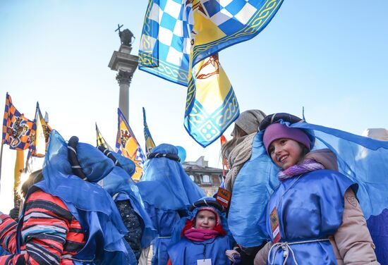 Three Kings procession in Warsaw
