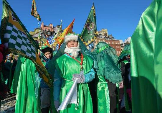 Three Kings procession in Warsaw