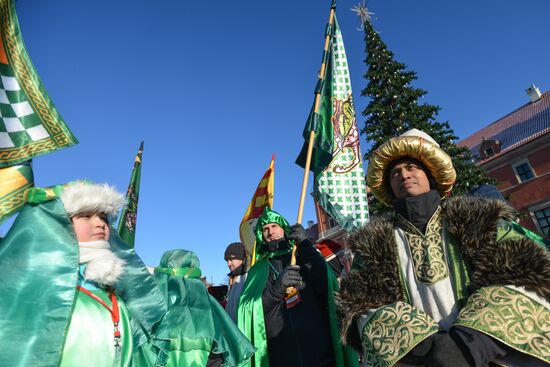 Three Kings procession in Warsaw