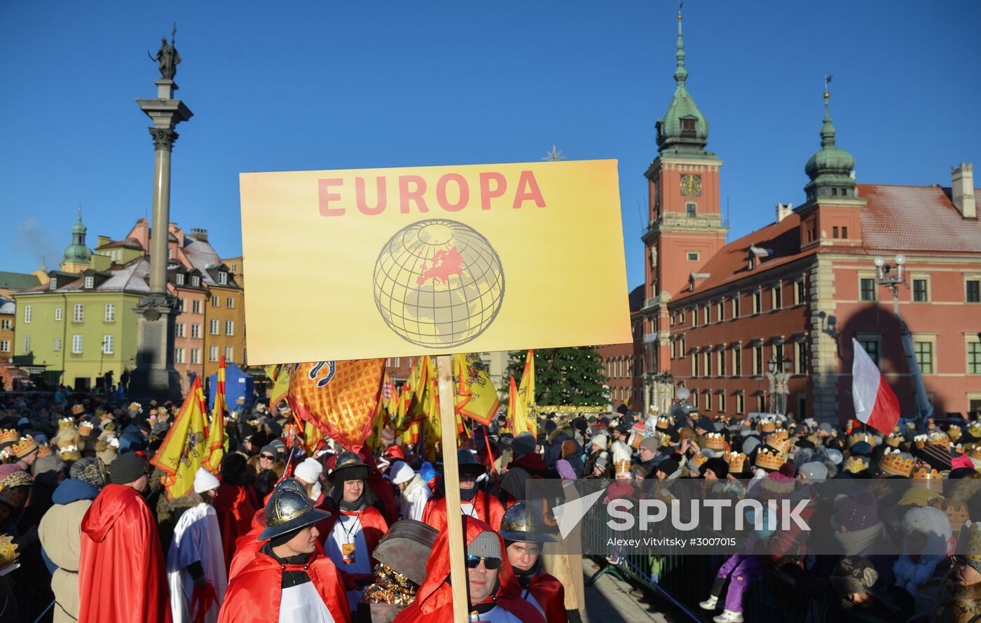 Three Kings procession in Warsaw