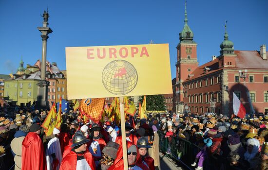 Three Kings procession in Warsaw