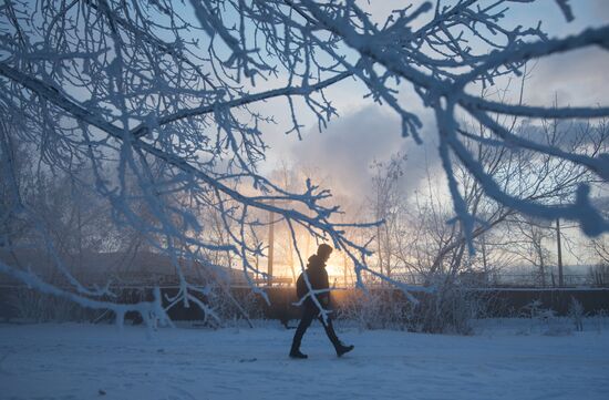 Abnormally cold weather in Moscow