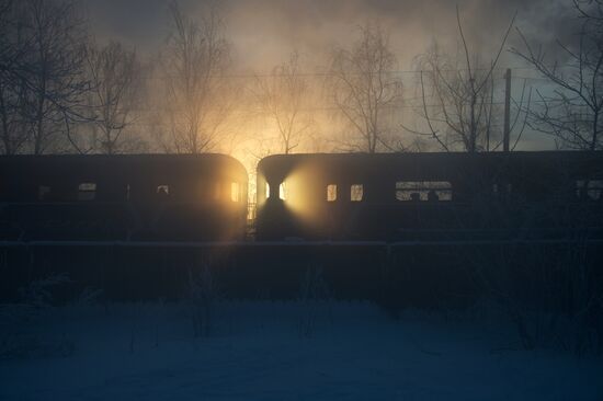 Abnormally cold weather in Moscow