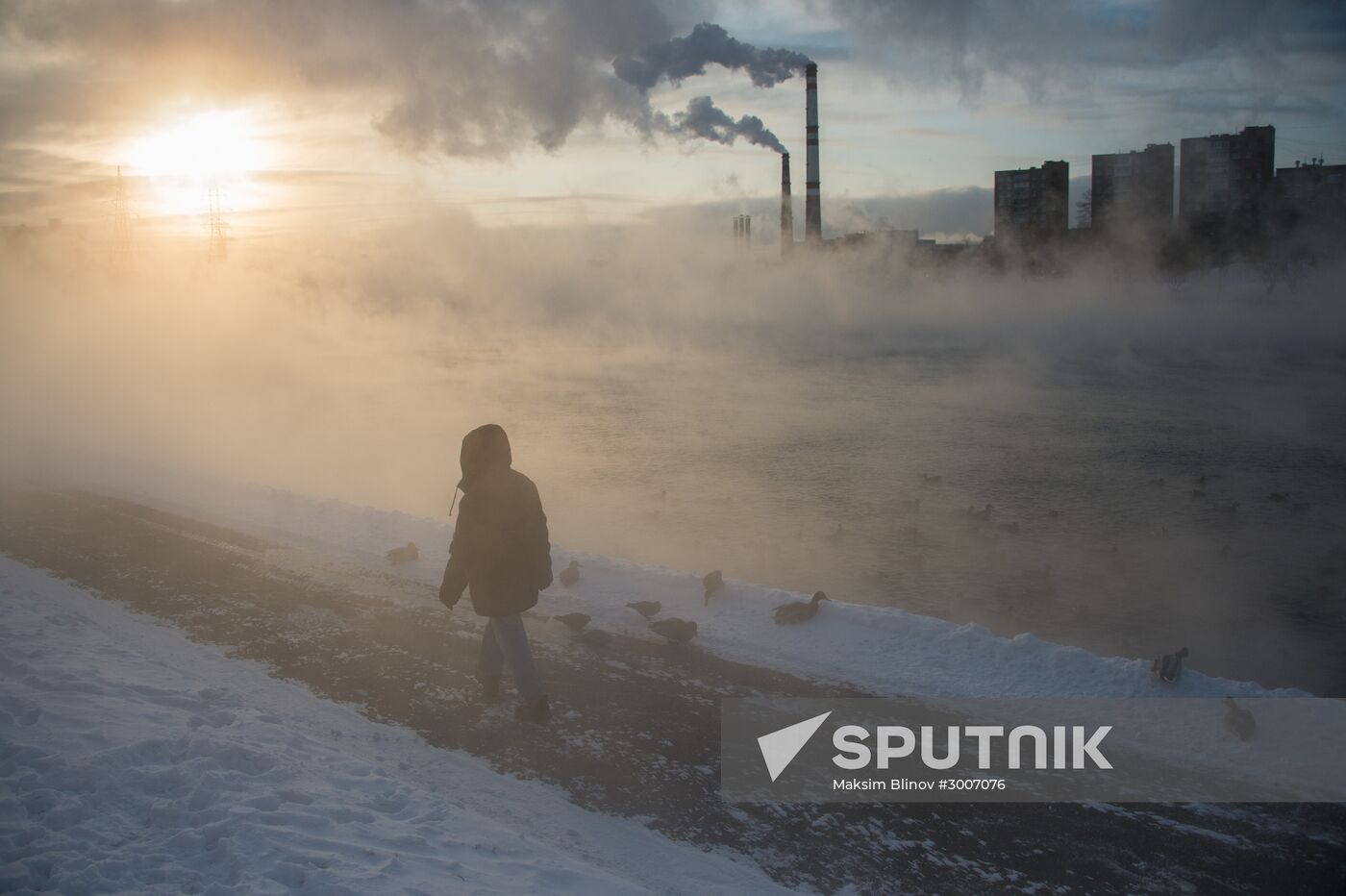 Abnormally cold weather in Moscow