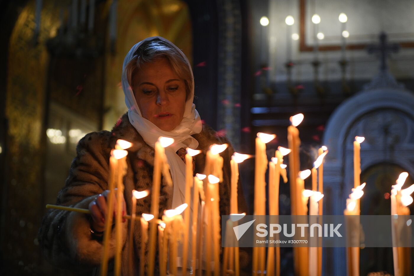Christmas service at Cathedral of Christ the Savior