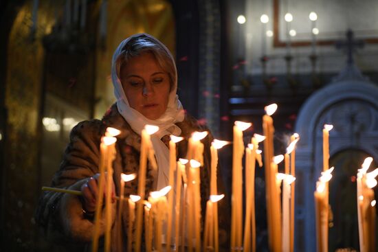Christmas service at Cathedral of Christ the Savior