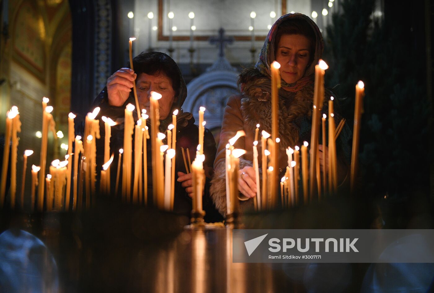 Christmas service at Cathedral of Christ the Savior