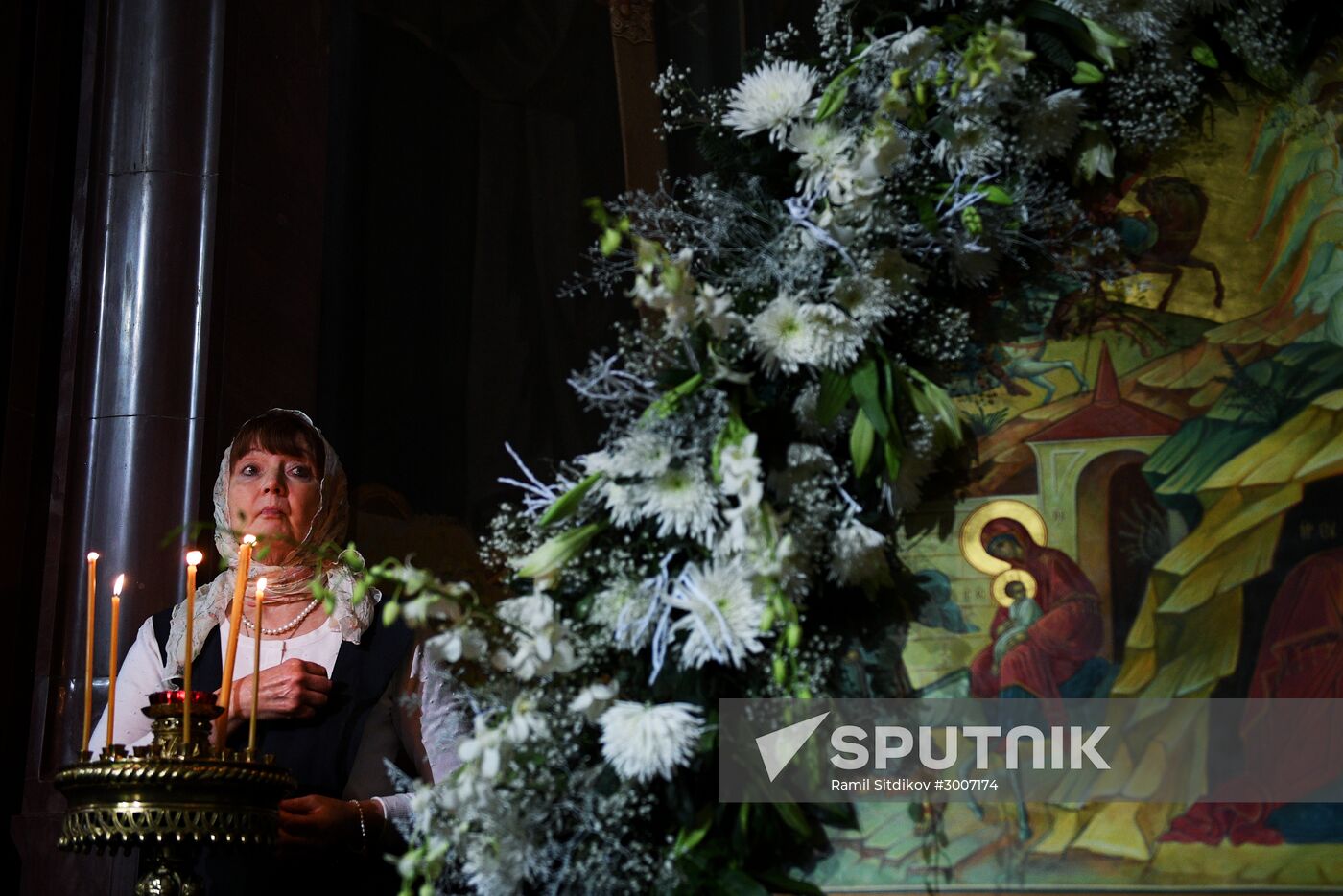 Christmas service at Cathedral of Christ the Savior