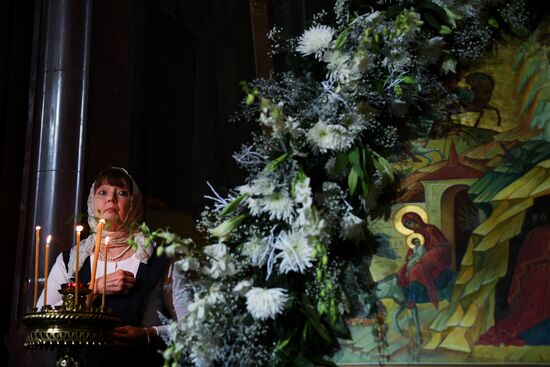 Christmas service at Cathedral of Christ the Savior