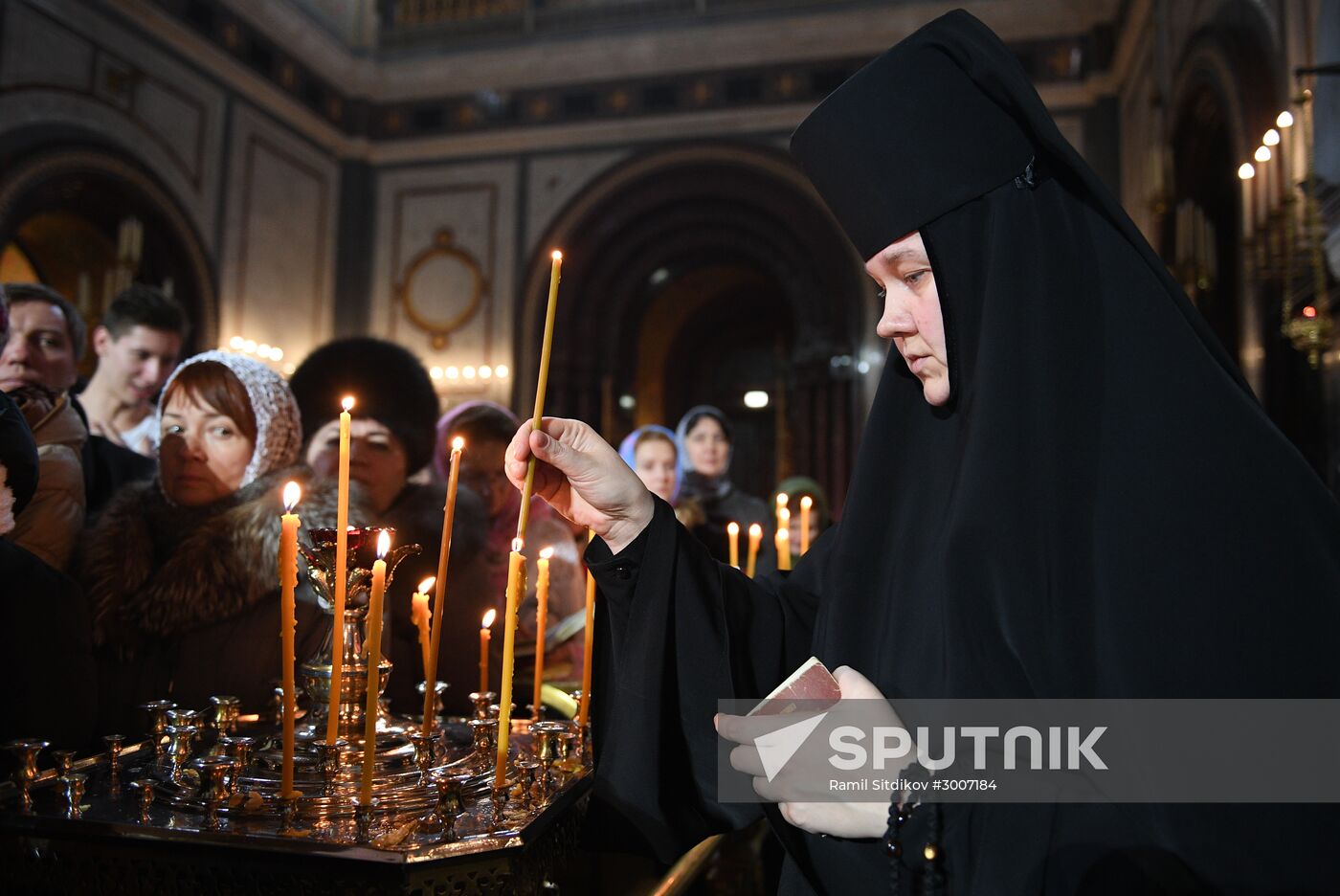 Christmas service at Cathedral of Christ the Savior
